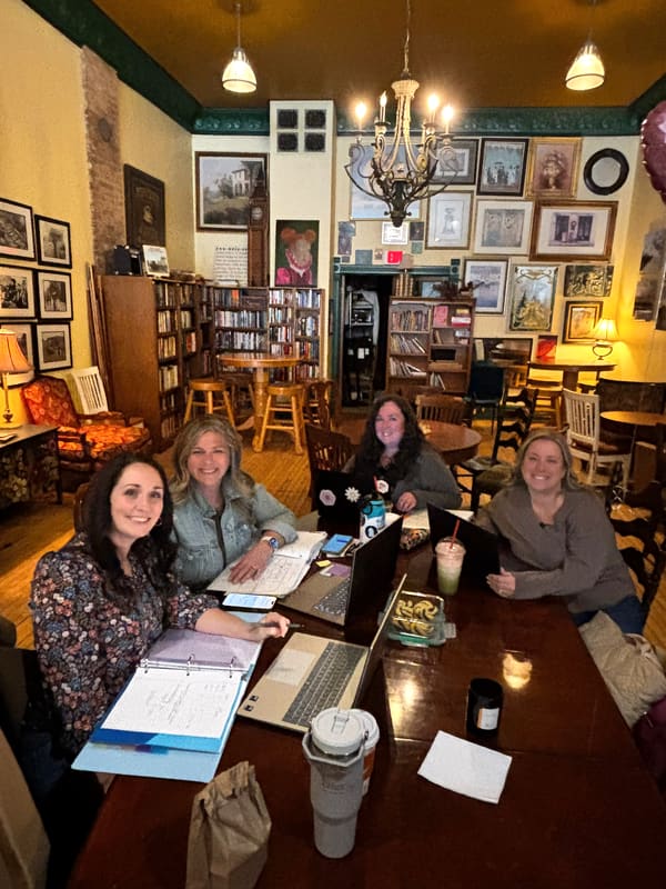 Anchor Homeschool Co-op leadership planning a semester together